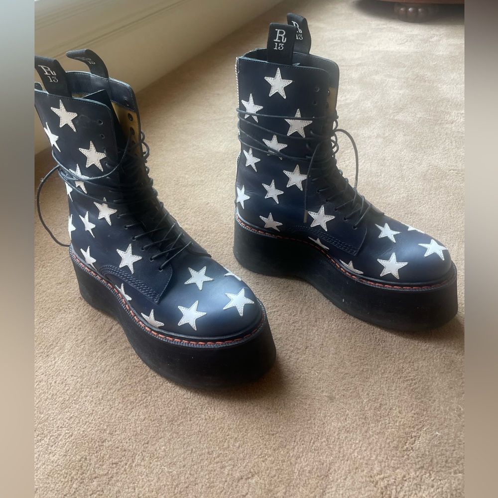 R13 double stack platform star boots. RARE find. Size 37. Worn once. - Picture 8 of 10